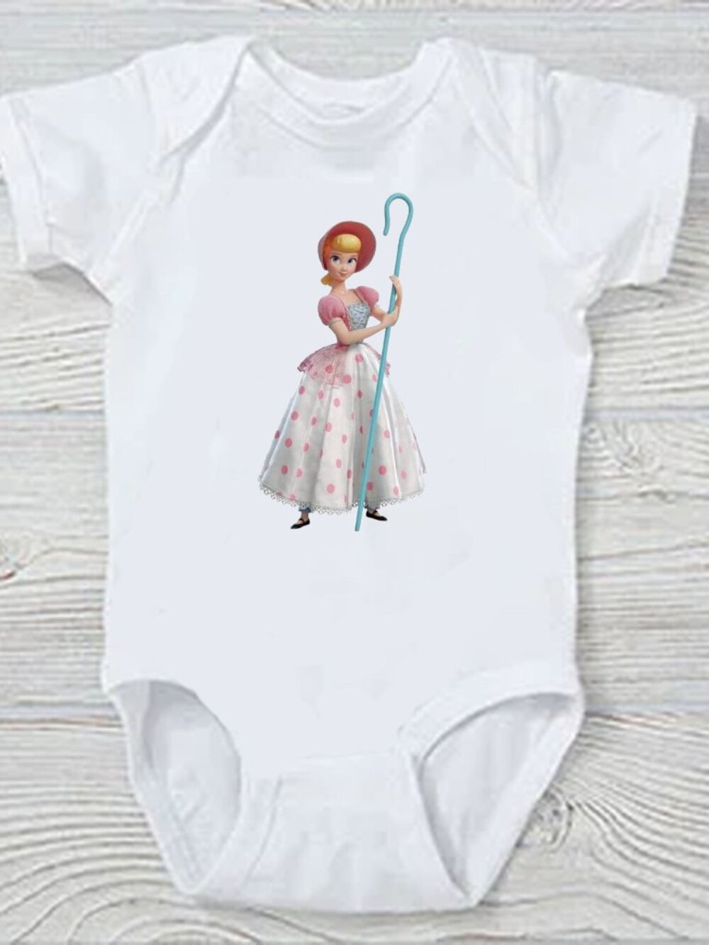 Toy Story Bo Peep Custom Printed Baby Onesie